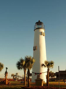 St. George Island lighthouse at Christmas